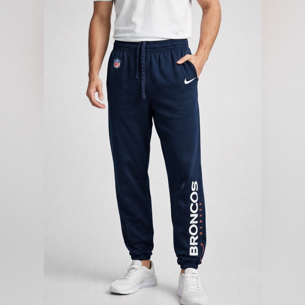 Denver Broncos Navy Blue Zip-Up Track Pants